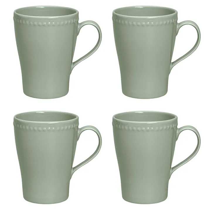 Dots kubek 350 ml, zestaw 4 sztuk - Zielony - Scandi Living