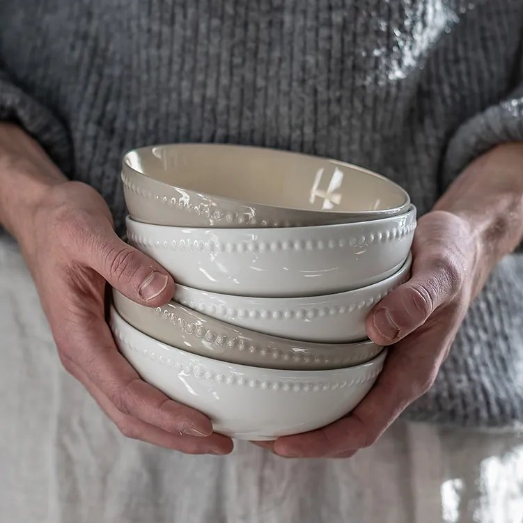 Dots misa śniadaniowa 60 cl 4-pack, Beżowy Scandi Living