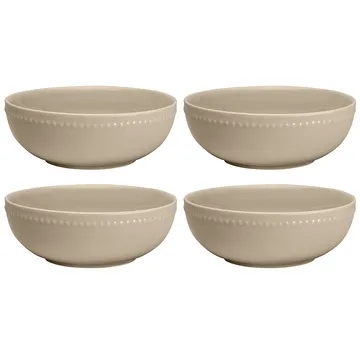 Dots miska śniadaniowa 600 ml, 4‑pak - Beżowy - Scandi Living