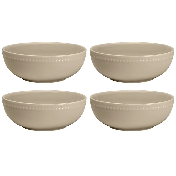 Dots miska śniadaniowa 600 ml, 4‑pak - Beżowy - Scandi Living