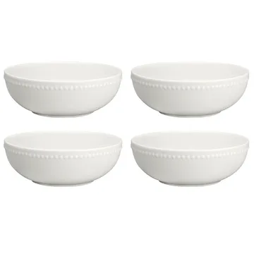 Dots miska śniadaniowa 600 ml, 4‑pak - Biały krem - Scandi Living