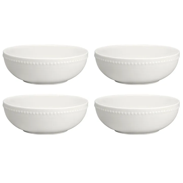 Dots miska śniadaniowa 600 ml, 4‑pak - Biały krem - Scandi Living
