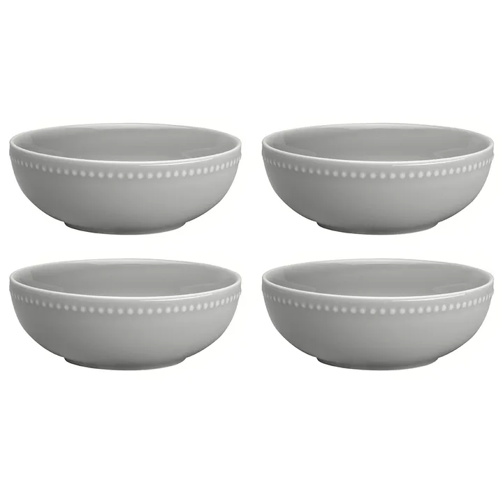 Dots miska śniadaniowa 600 ml, 4‑pak - Szary - Scandi Living