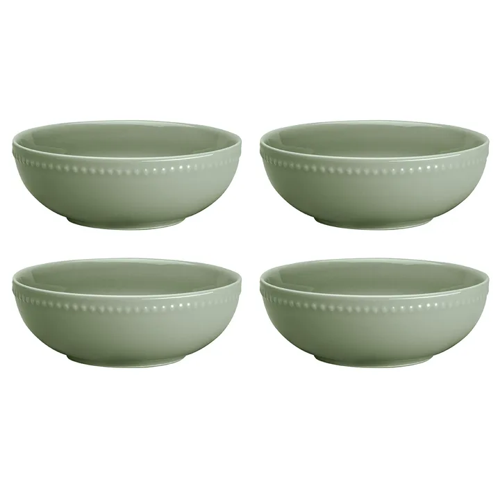 Dots miska śniadaniowa 600 ml, 4‑pak - Zielony - Scandi Living