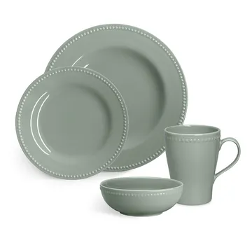 Dots miska śniadaniowa 600 ml, 4‑pak - Zielony - Scandi Living