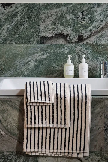 Drift zestaw ręczników 4 elementy - Biało-czarny - Scandi Living