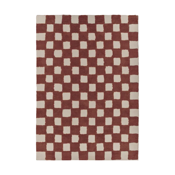Dywan Checker Play 170x240 cm - Rust - Scandi Living