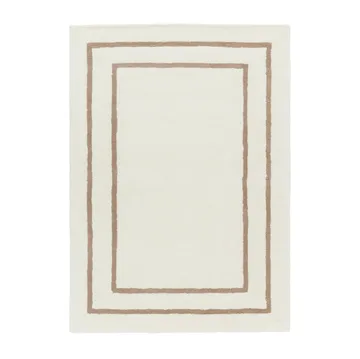 Dywan wełniany Borders - Biało-beżowy 170x240 cm - Scandi Living