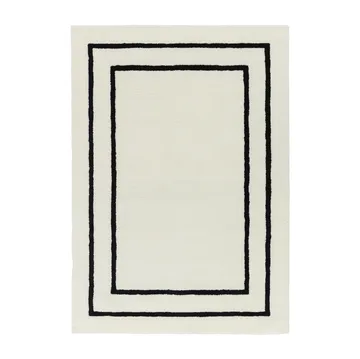 Dywan wełniany Borders - Biało-czarny 170x240 cm - Scandi Living