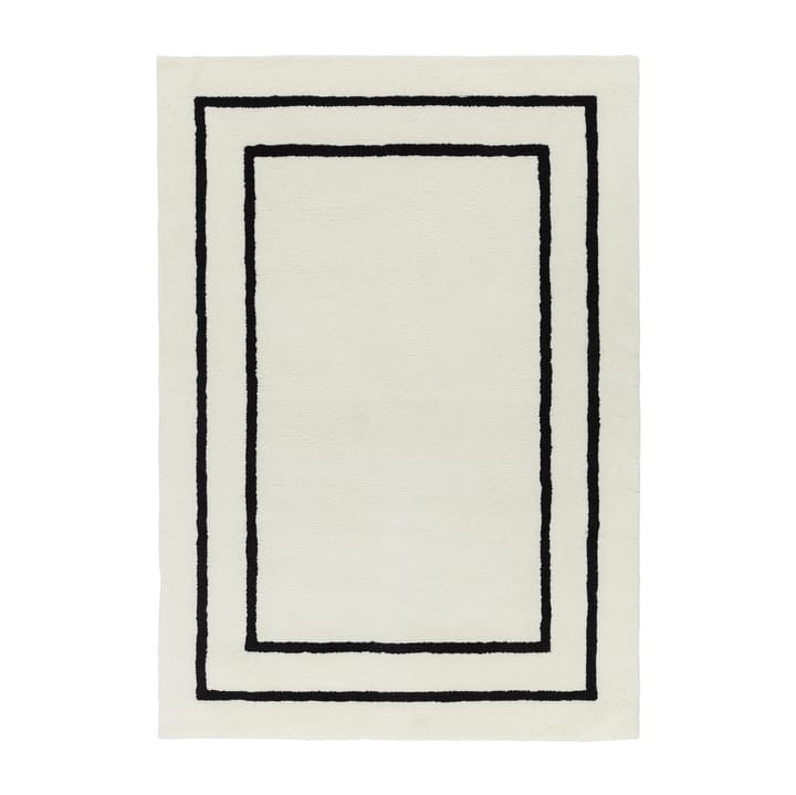 Dywan wełniany Borders, Biało-czarny 170x240 cm Scandi Living