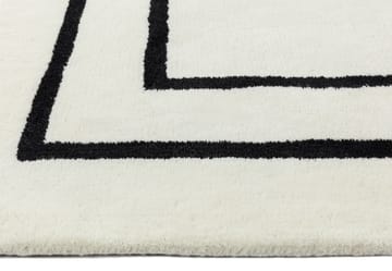 Dywan wełniany Borders - Biało-czarny 170x240 cm - Scandi Living