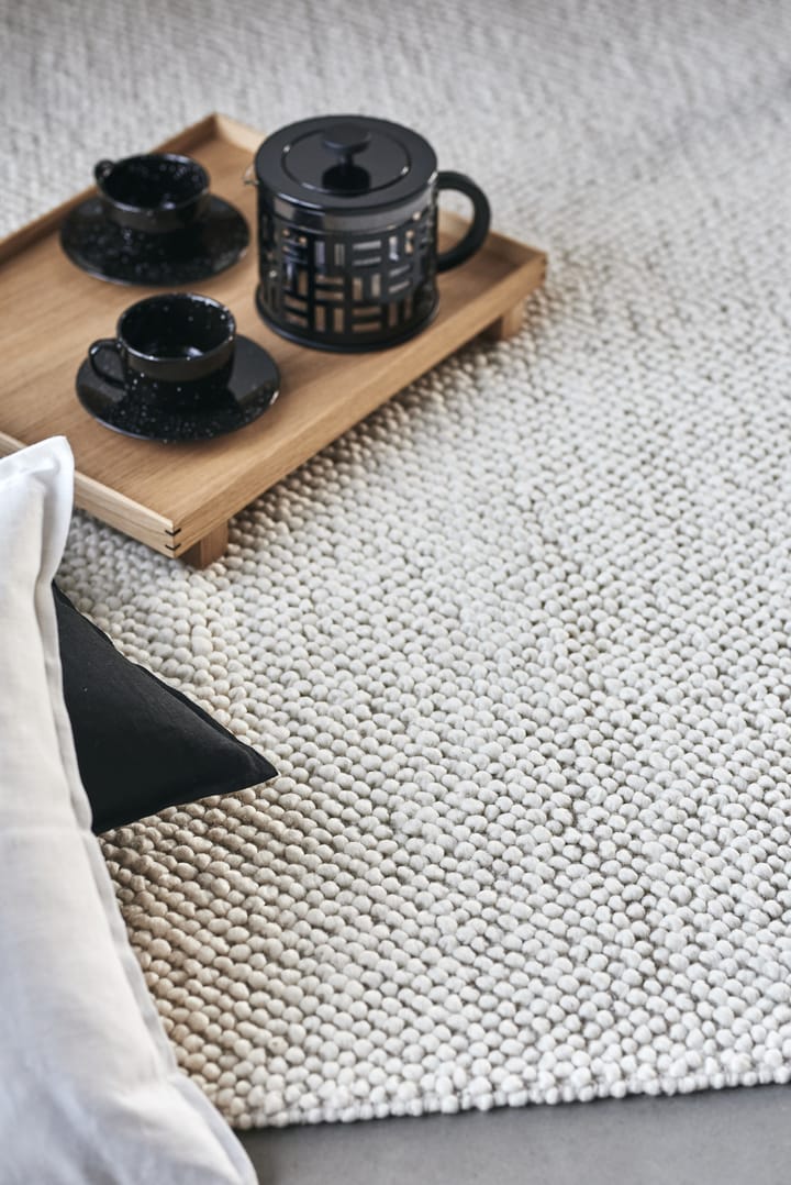 Dywan wełniany Flock naturalna biel, 200x300 mm Scandi Living