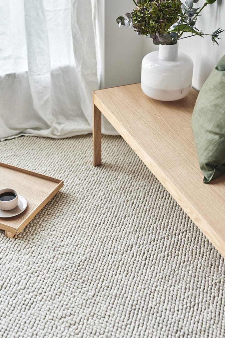 Dywan wełniany Flock naturalna biel, 200x300 mm Scandi Living