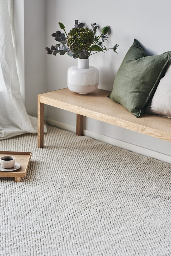 Dywan wełniany Flock naturalna biel, 200x300 mm Scandi Living