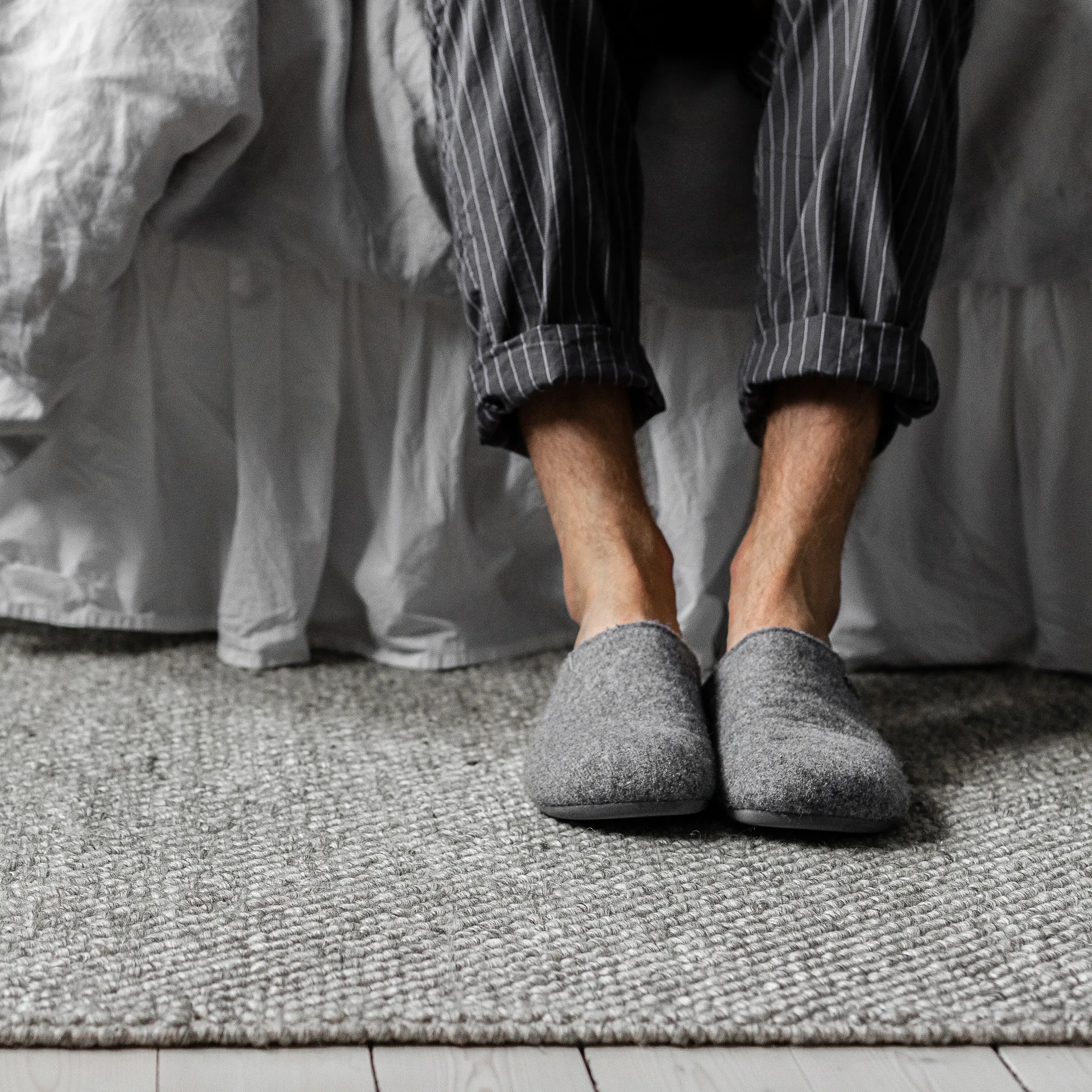 Dywan wełniany Flock naturalny szary, 200x300 mm Scandi Living