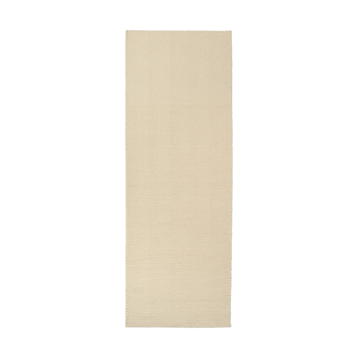 Dywan wełniany Furrow naturalna biel - 80x240 cm - Scandi Living