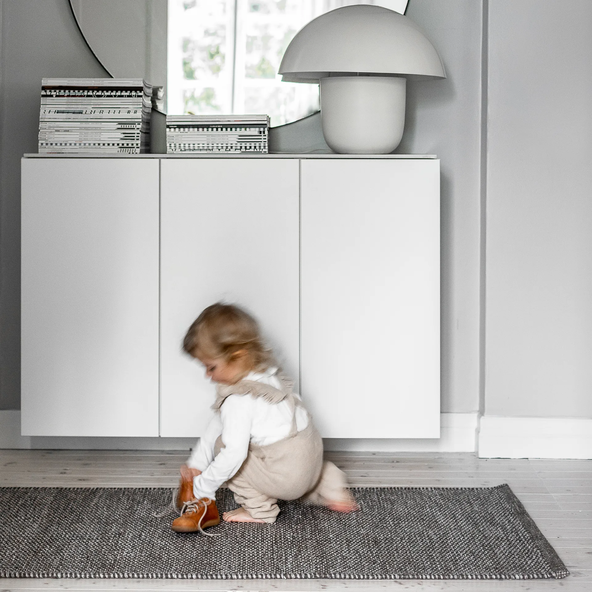 Dywan wełniany Lea naturalny szary, 80x240 cm Scandi Living