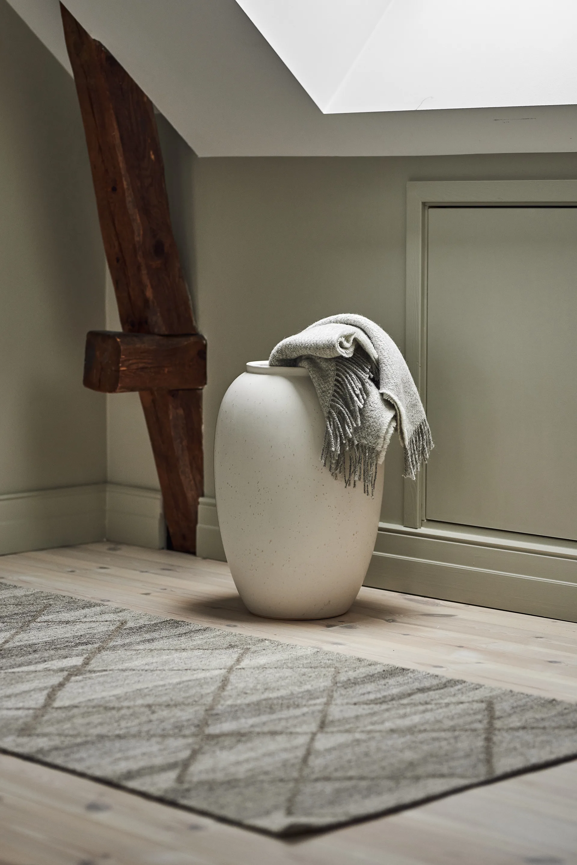 Dywan wełniany Peak naturalny szary, 80x240 cm Scandi Living