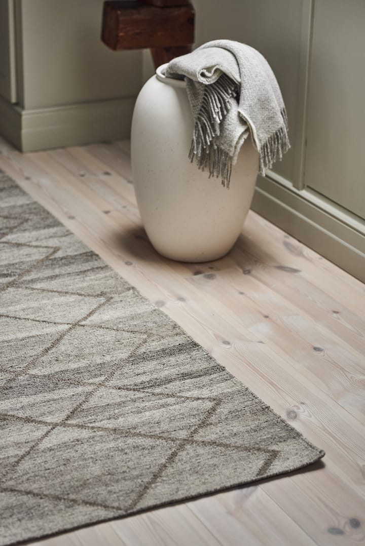 Dywan wełniany Peak naturalny szary, 80x240 cm Scandi Living