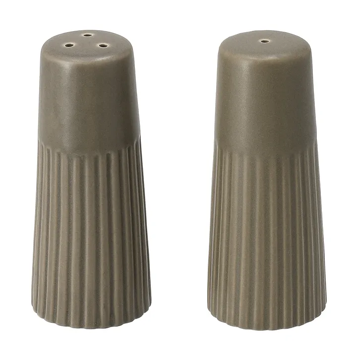 Edge solniczka i pieprzniczka, 2 części - Zielony, Ø3,8×8,7 cm - Scandi Living