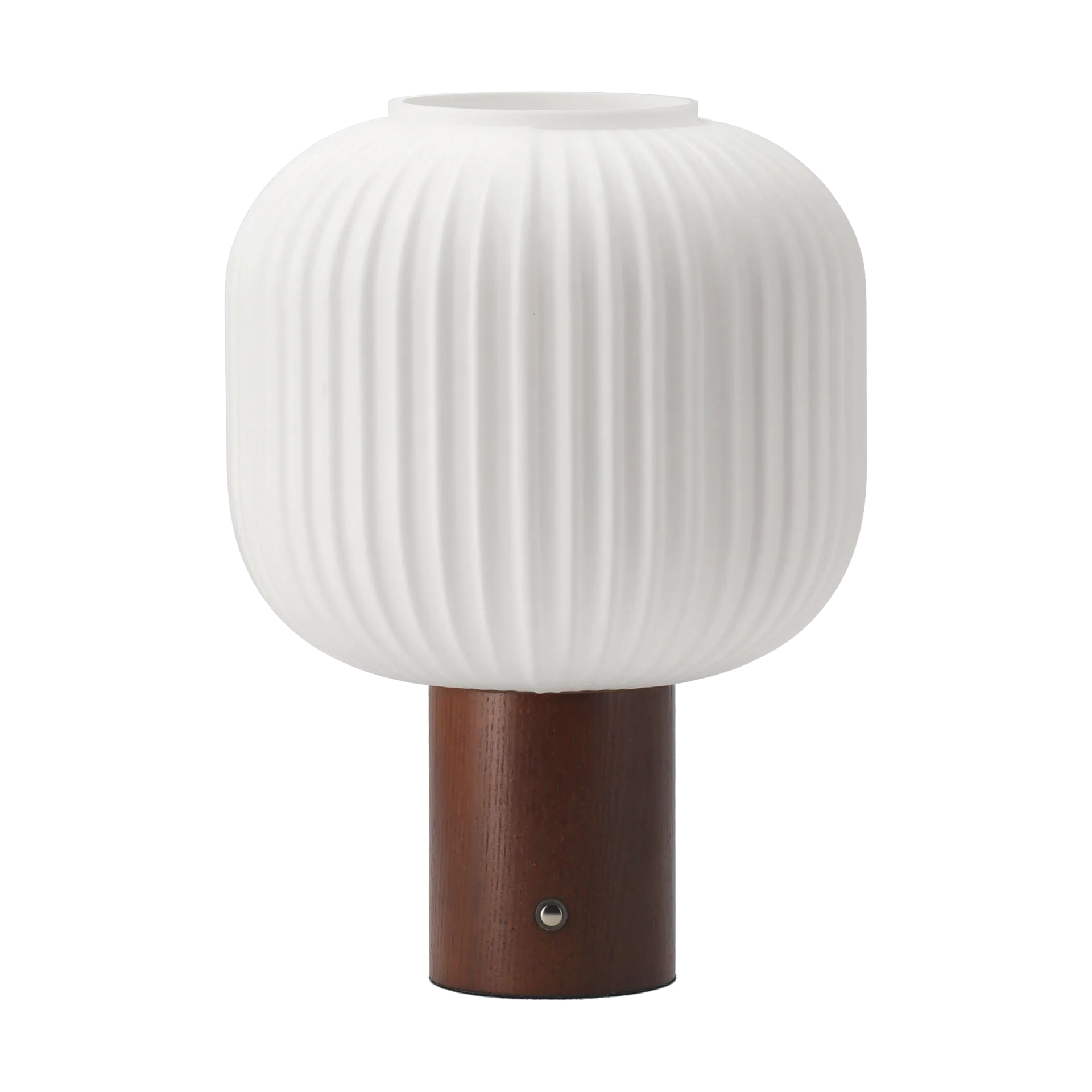 Fair przenośna lampa stołowa, Matowe szkło-ciemno bejcowany jesion Scandi Living