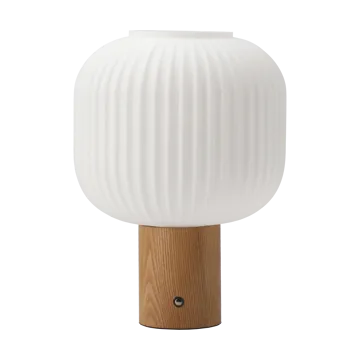 Fair przenośna lampa stołowa - Matowe szkło-jesion  - Scandi Living