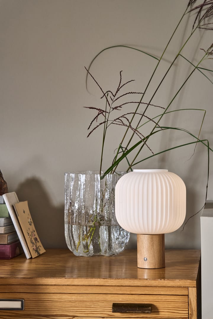 Fair przenośna lampa stołowa, Matowe szkło-jesion  Scandi Living