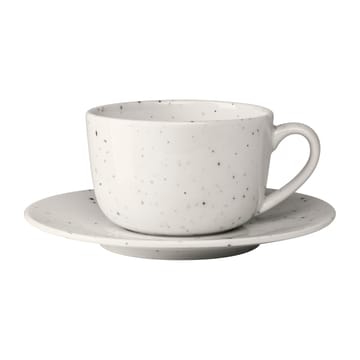 Filiżanka ze spodkiem Freckle 26 cl. - Biała - Scandi Living