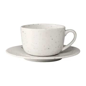 Filiżanka ze spodkiem Freckle 260 ml. - Biała - Scandi Living