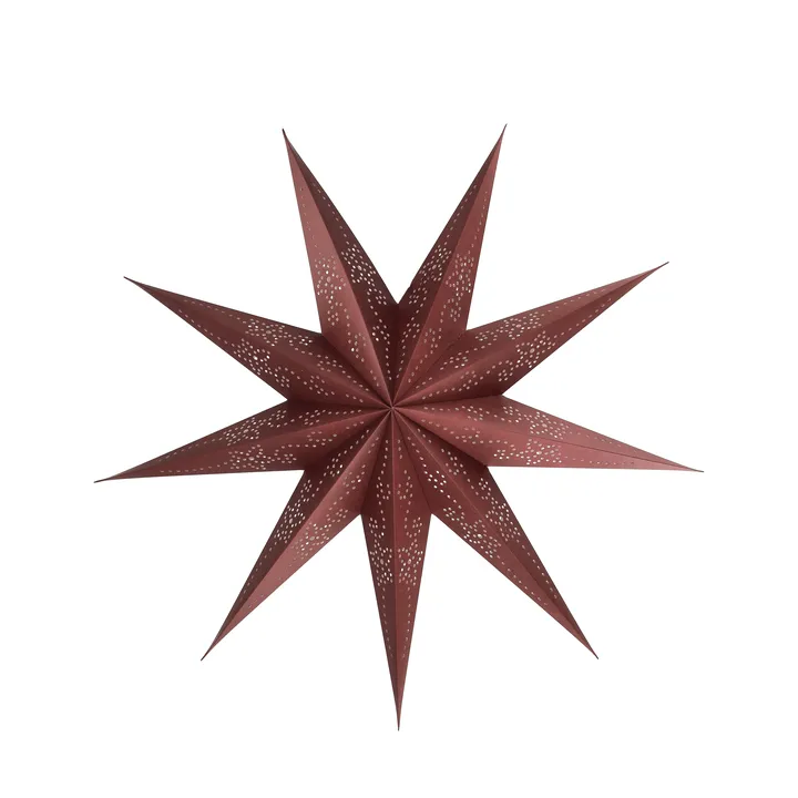 Folk gwiazda adwentowa - Burgundy, Ø45 cm - Scandi Living