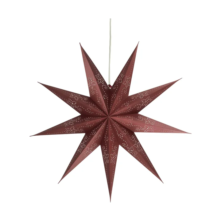 Folk gwiazda adwentowa - Burgundy, Ø45 cm - Scandi Living