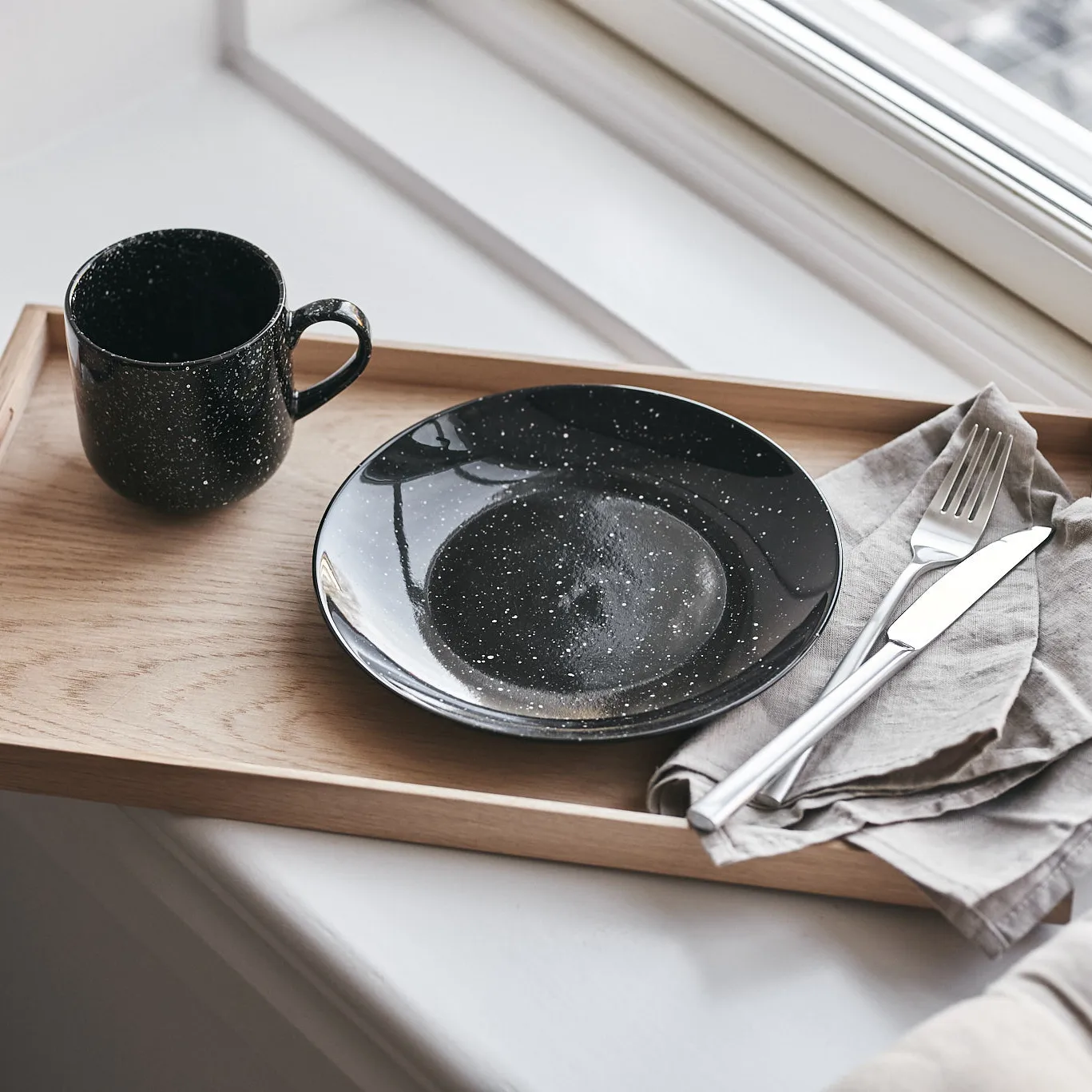 Freckle kubek 380 ml, Czarny Scandi Living
