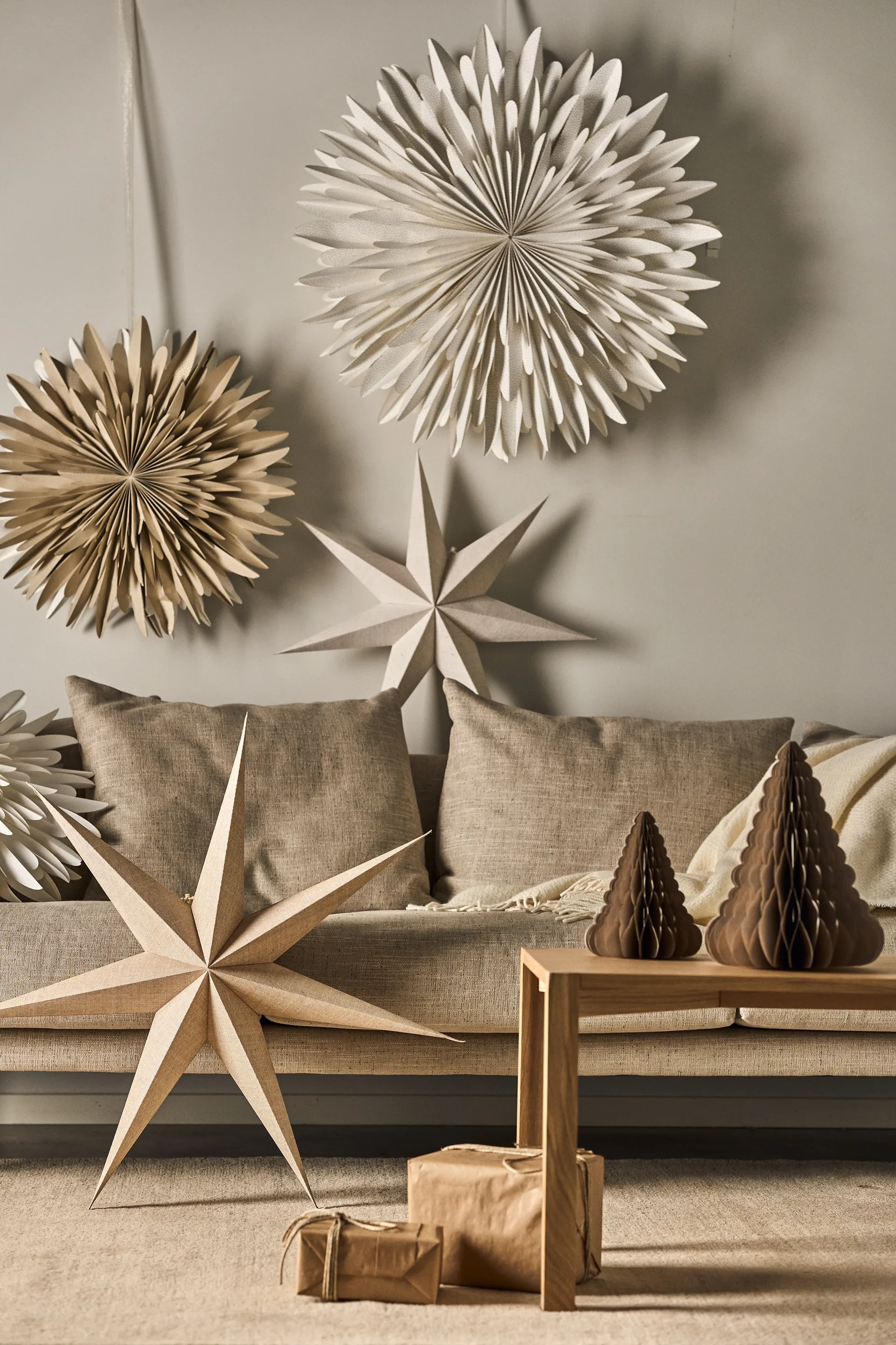 Gwiazda adwentowa Bare, biała, 60 cm Scandi Living