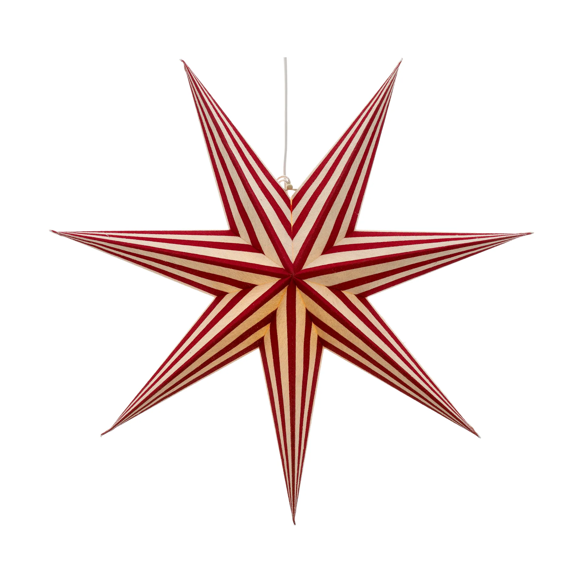 Gwiazda adwentowa Bare biała-czerwony w paski, 60 cm Scandi Living