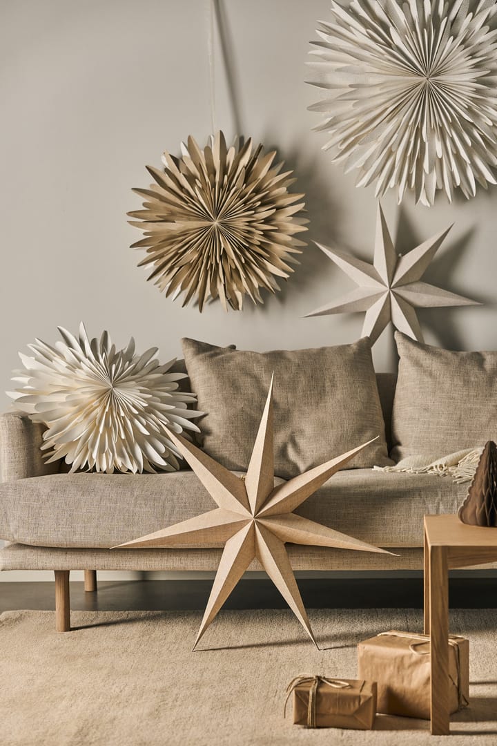 Gwiazda adwentowa Luna, beżowa w kropki, 60 cm Scandi Living