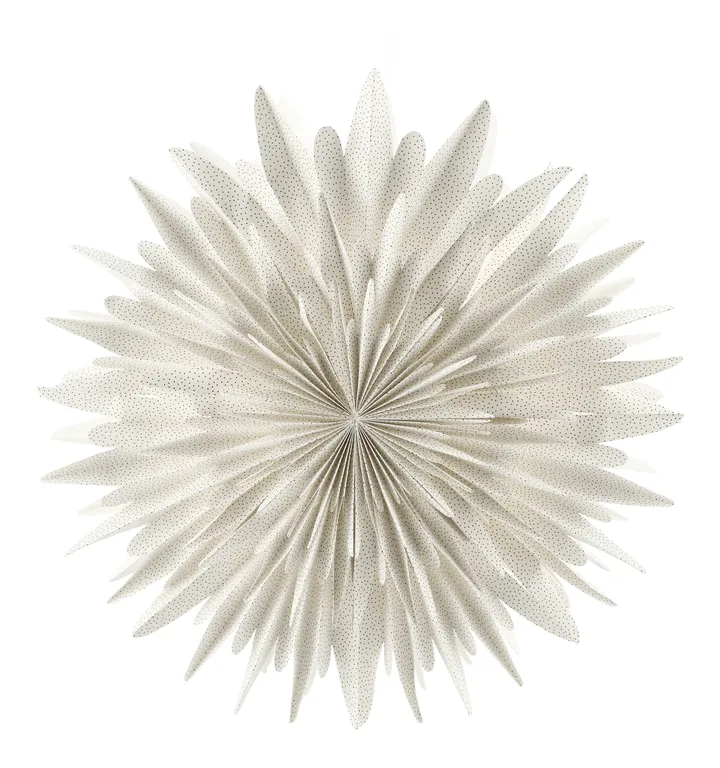 Gwiazda adwentowa Luna, biała w kropki - 60 cm - Scandi Living
