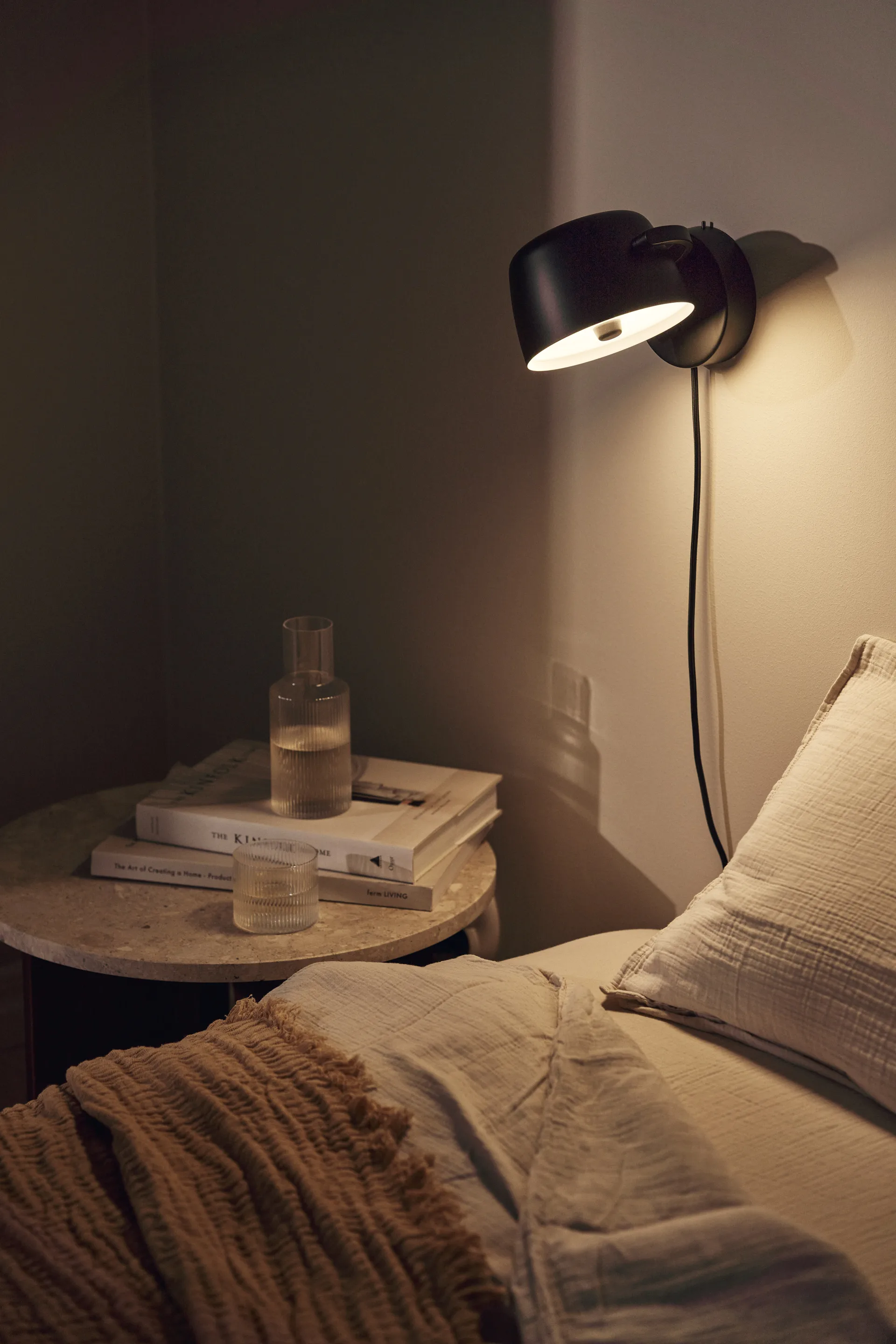 Halo lampa ścienna Ø16 cm, Black Scandi Living