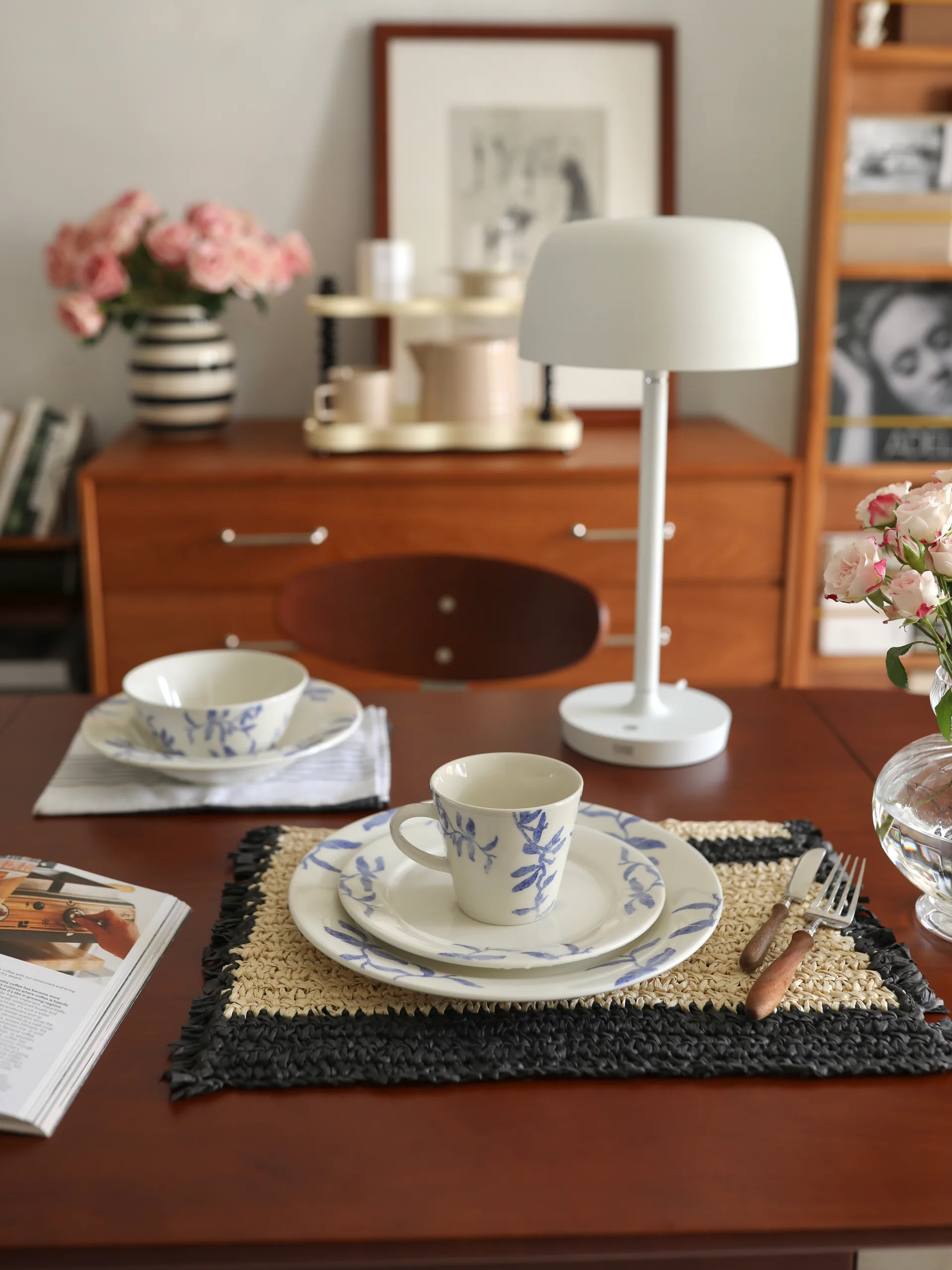 Halo lampa stołowa 45,5 cm, White Scandi Living