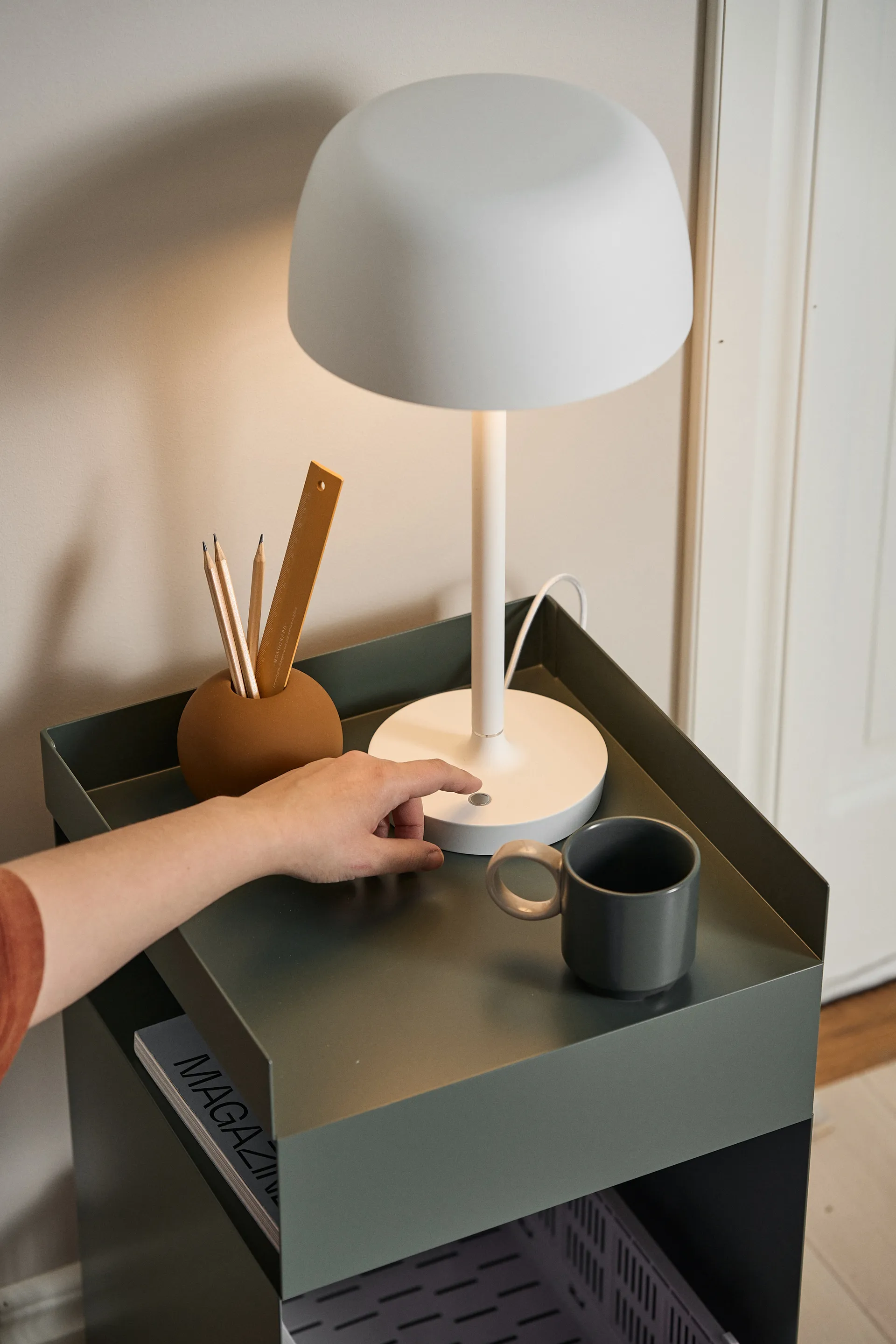 Halo lampa stołowa 45,5 cm, White Scandi Living