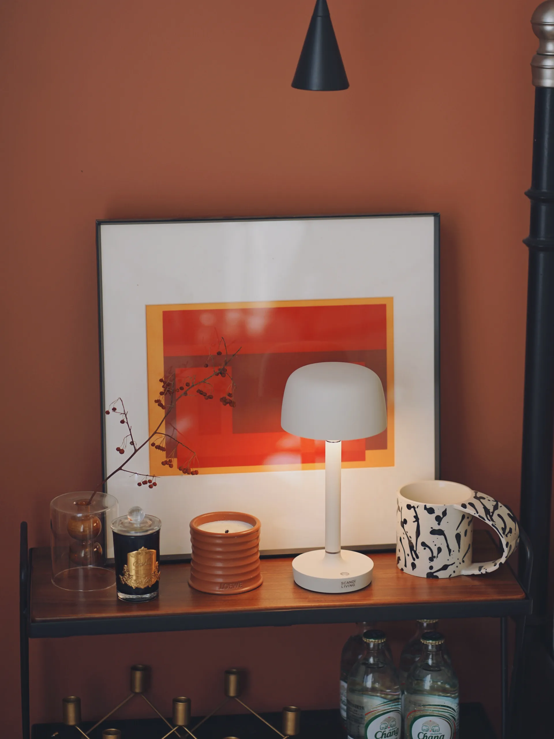 Halo przenośna lampa stołowa 25,5 cm, Beige Scandi Living