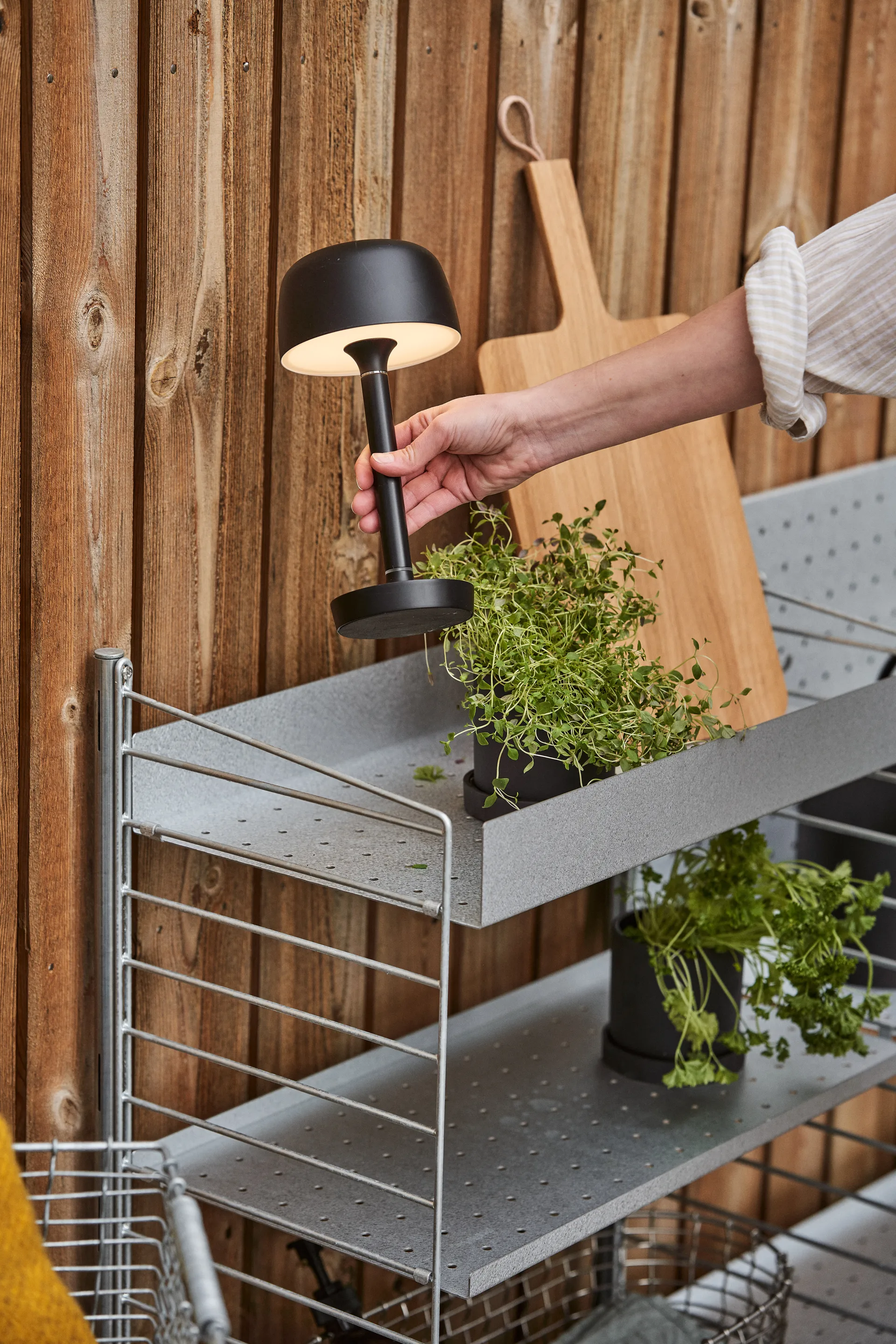 Halo przenośna lampa stołowa 25,5 cm, Black Scandi Living