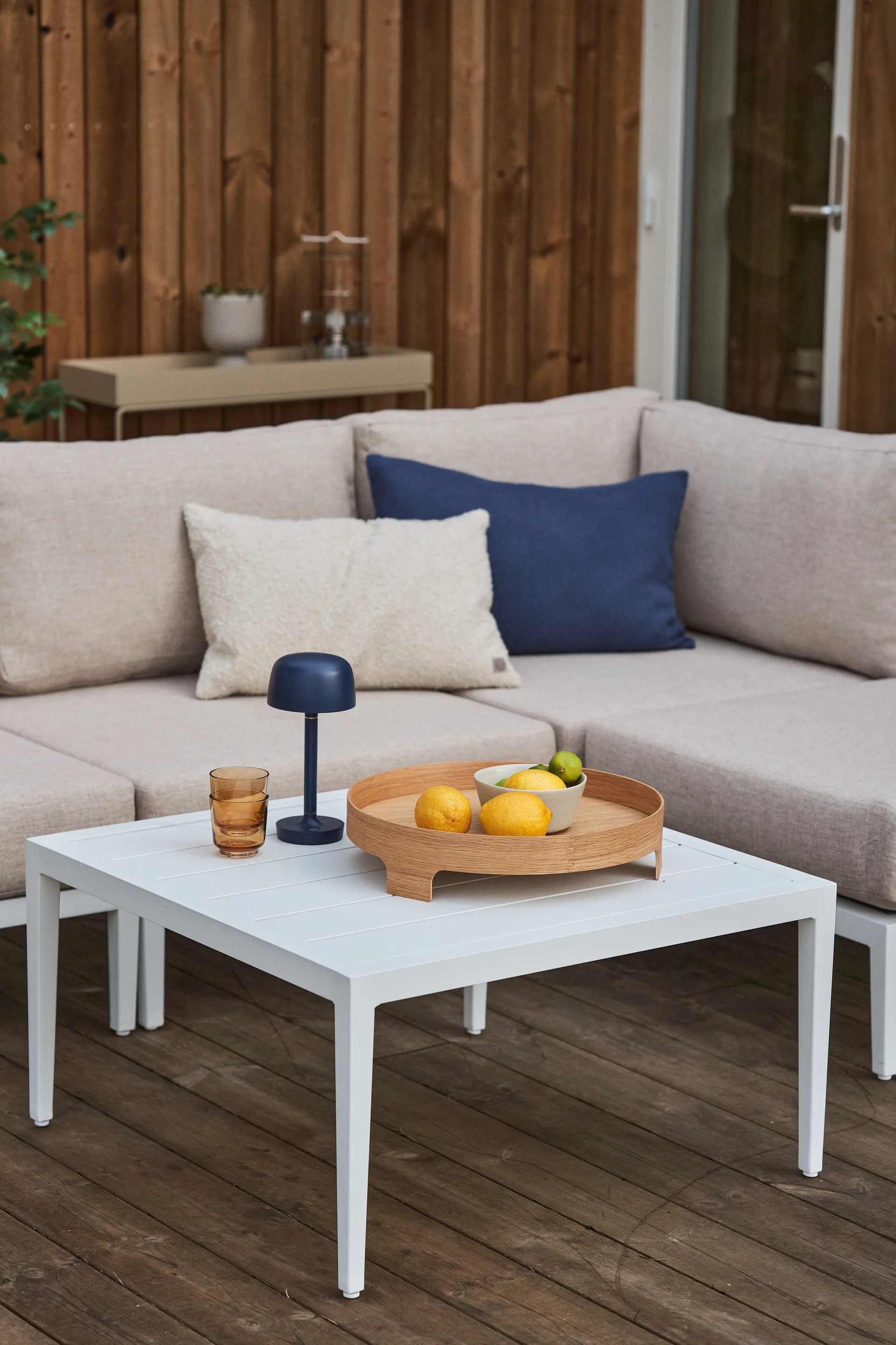 Halo przenośna lampa stołowa 25,5 cm, Blue Scandi Living