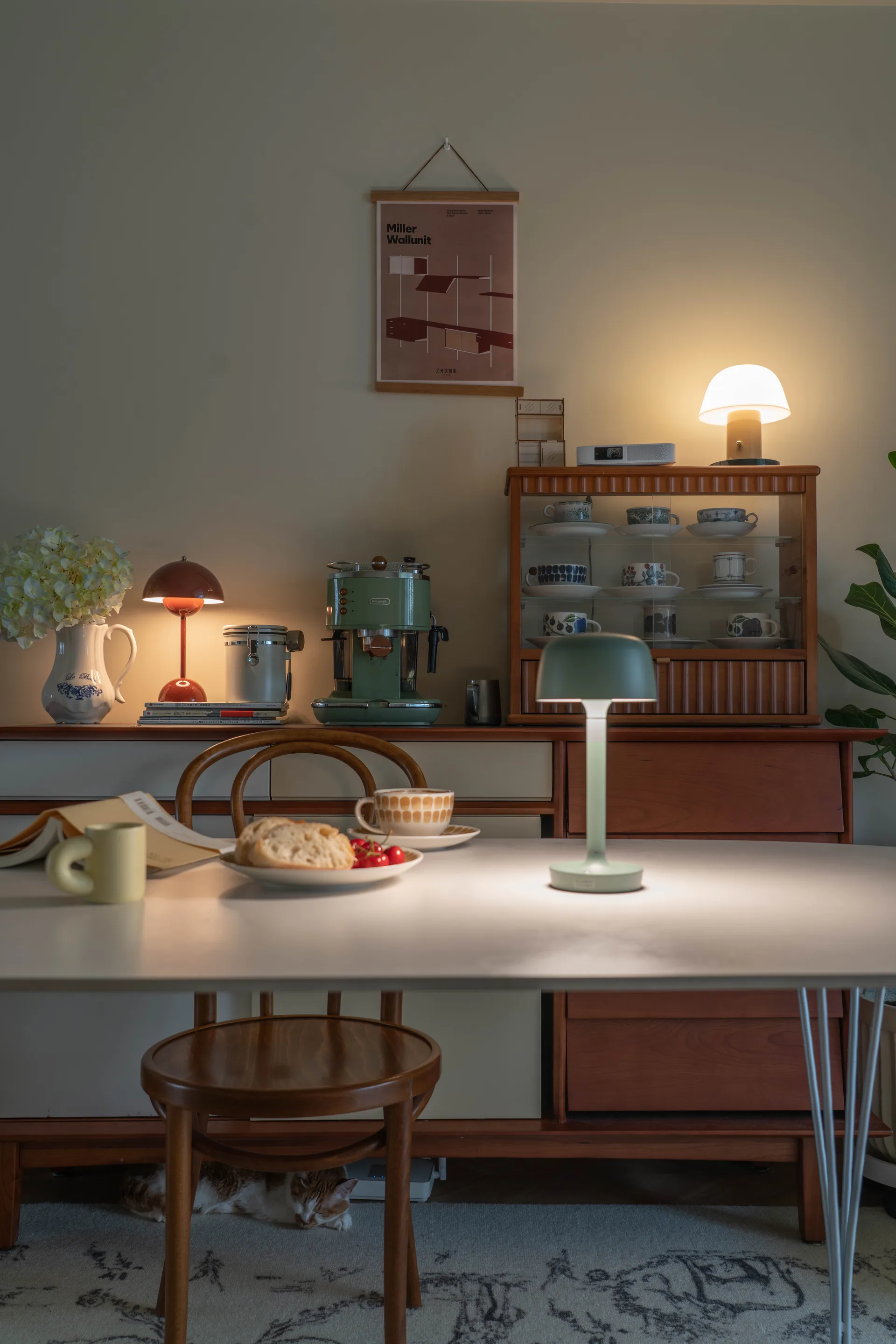 Halo przenośna lampa stołowa 25,5 cm, Green Scandi Living