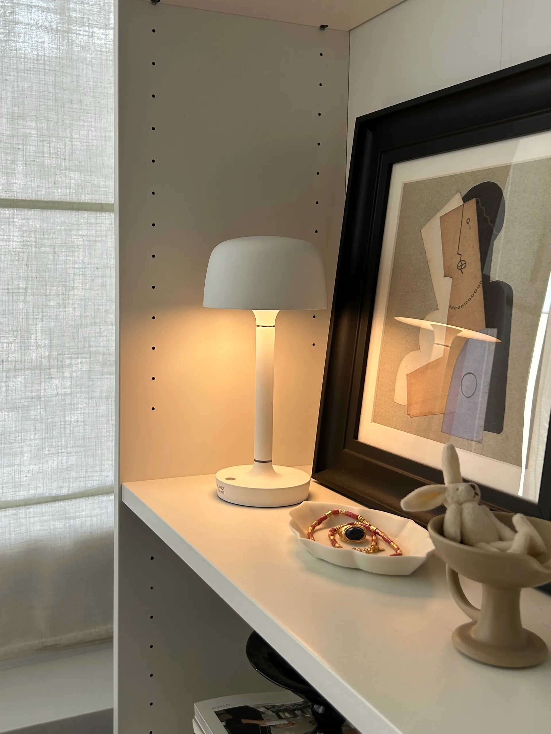 Halo przenośna lampa stołowa 25,5 cm, White Scandi Living