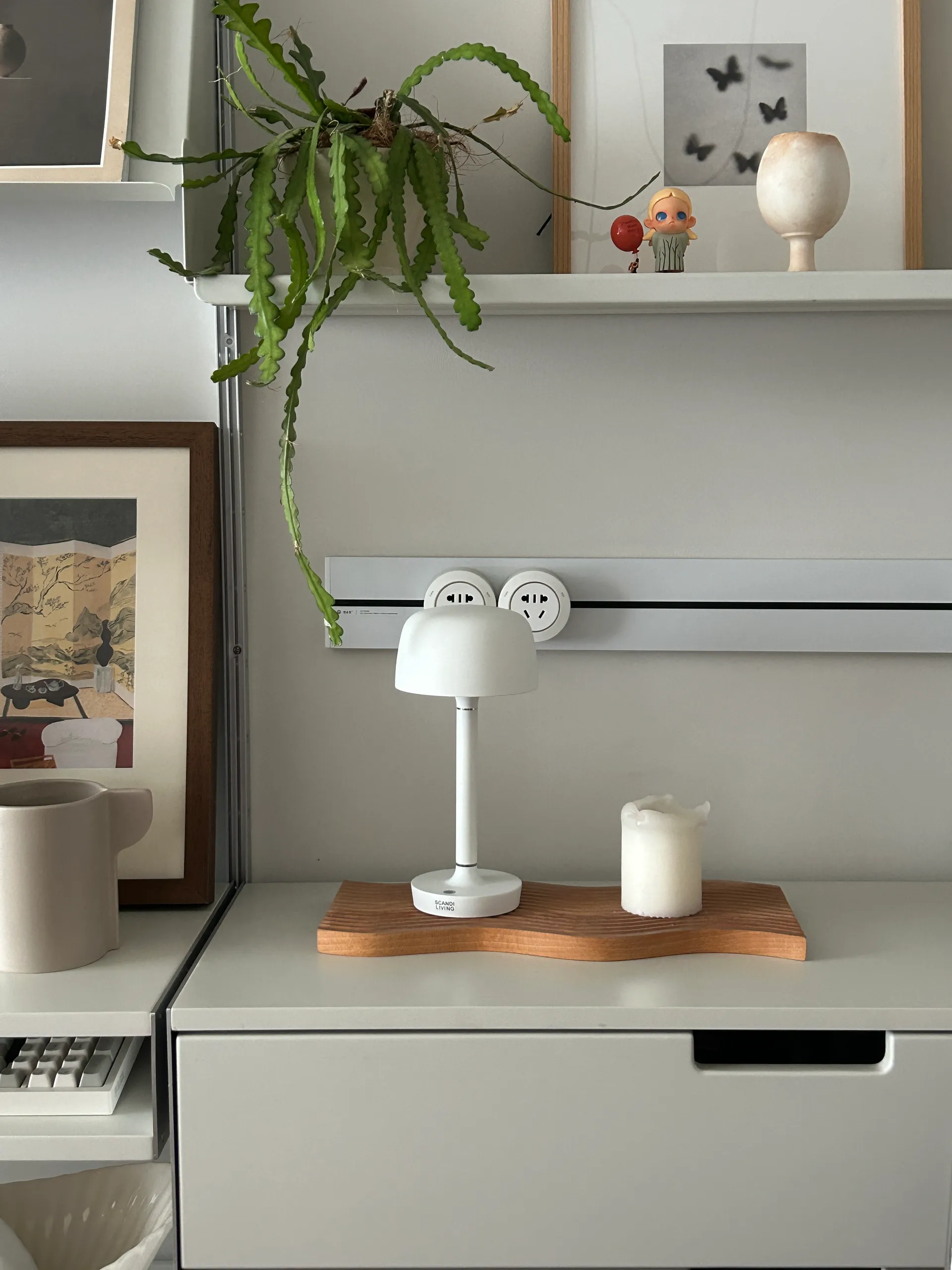 Halo przenośna lampa stołowa 25,5 cm, White Scandi Living