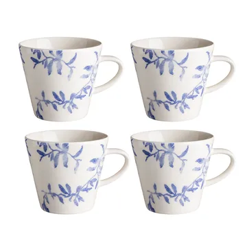 Havspil kubek 300 ml, zestaw 4 sztuk - niebiesko-biały - Scandi Living