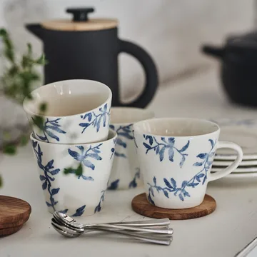 Havspil kubek 300 ml, zestaw 4 sztuk - niebiesko-biały - Scandi Living