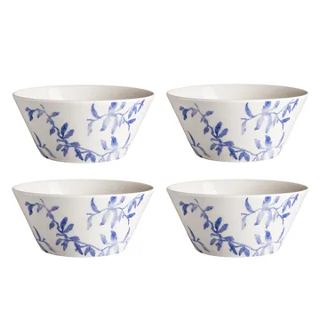 Havspil miska śniadaniowa 600 ml, zestaw 4 sztuki - niebiesko-biały - Scandi Living