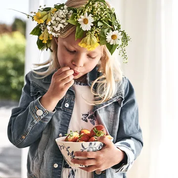 Havspil miska śniadaniowa 600 ml, zestaw 4 sztuki - niebiesko-biały - Scandi Living