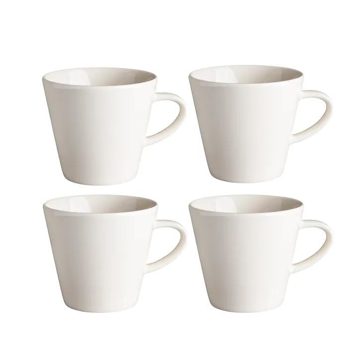 Kalk kubek 300 ml, 4‑pak - biały - Scandi Living